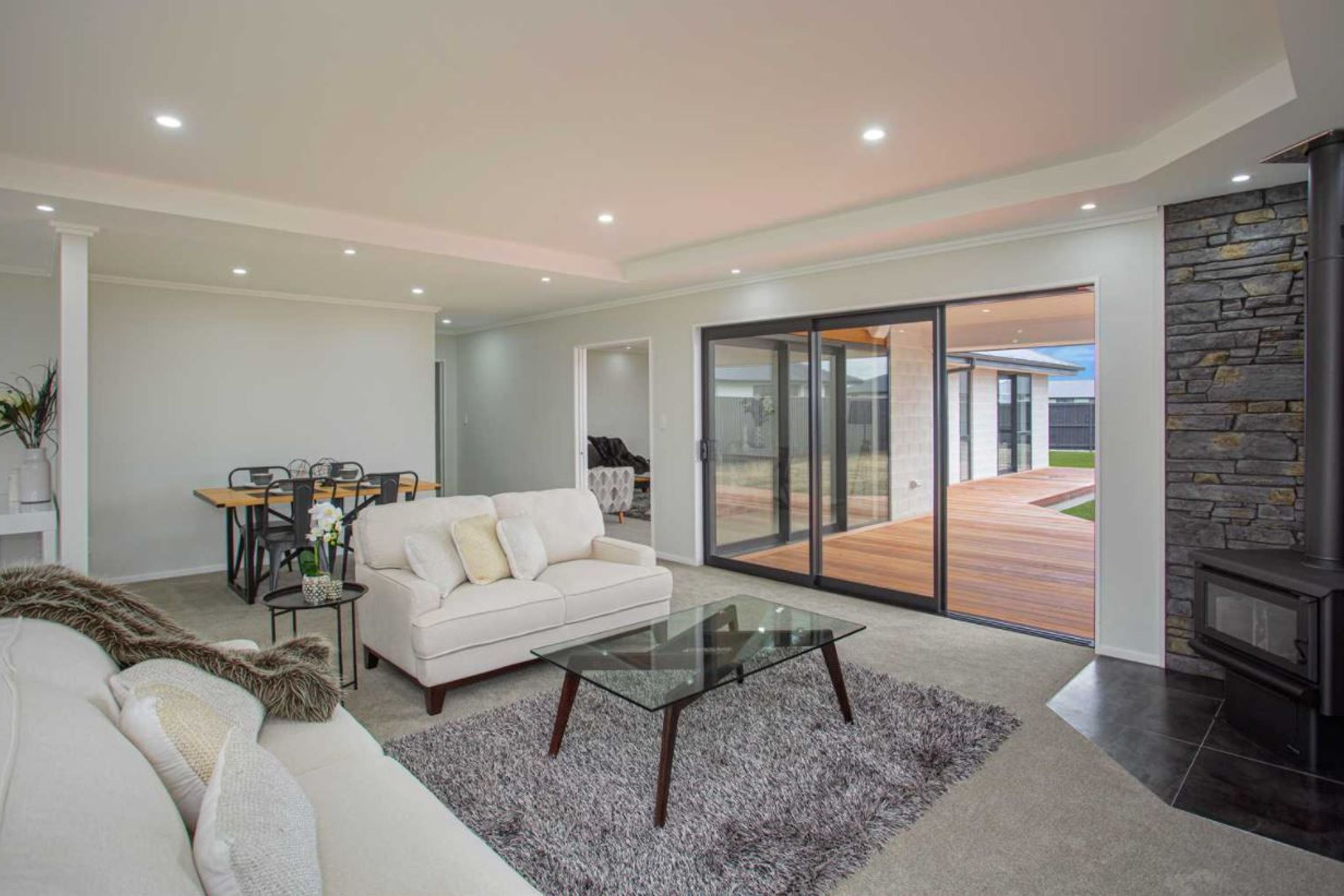 Supply and Installation of logfire.  Photo credit Homes by Parklane