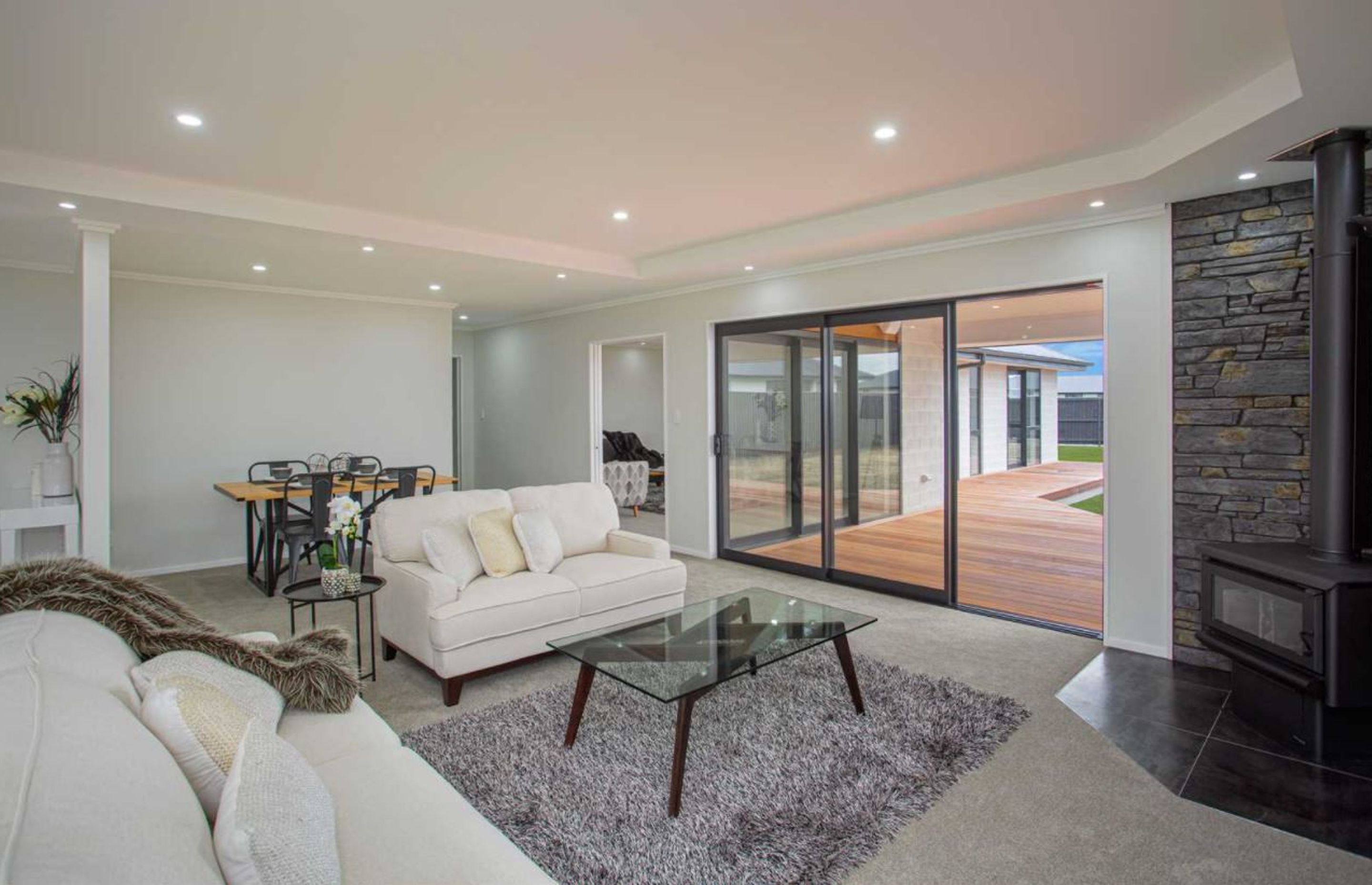 Supply and Installation of logfire. Photo credit Homes by Parklane