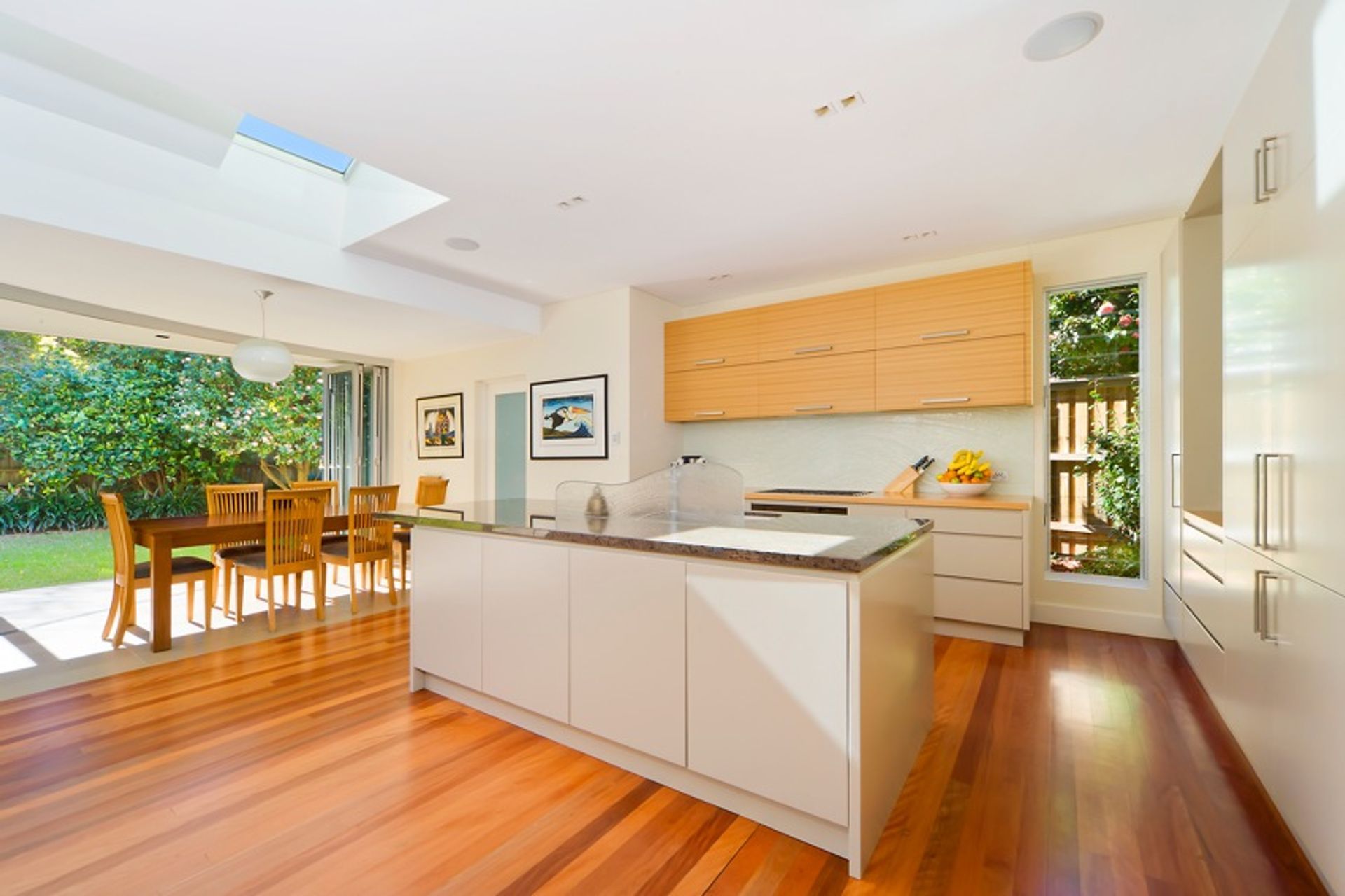 Kitchen and dining areas