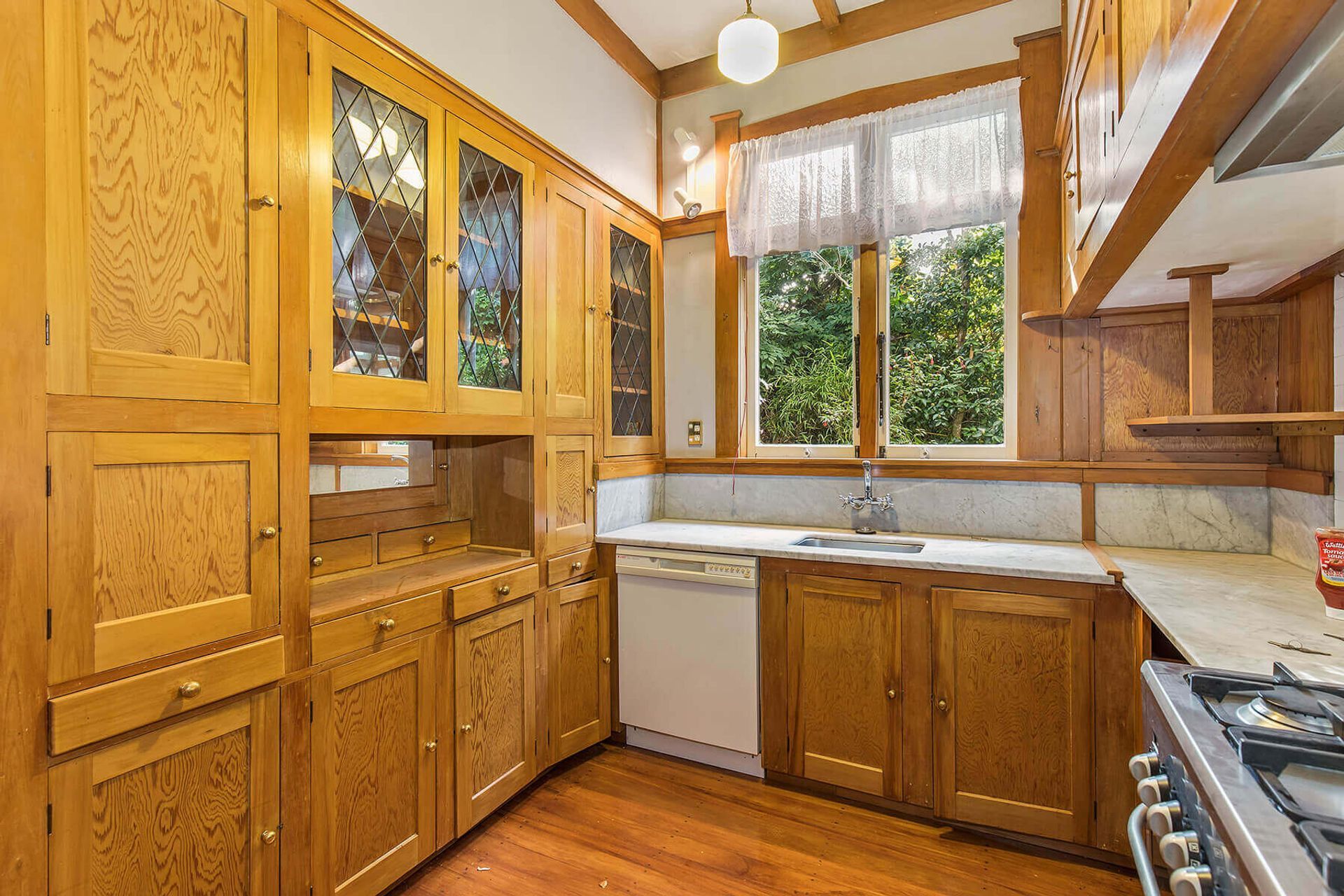 The original kitchen was completely removed and relocated.