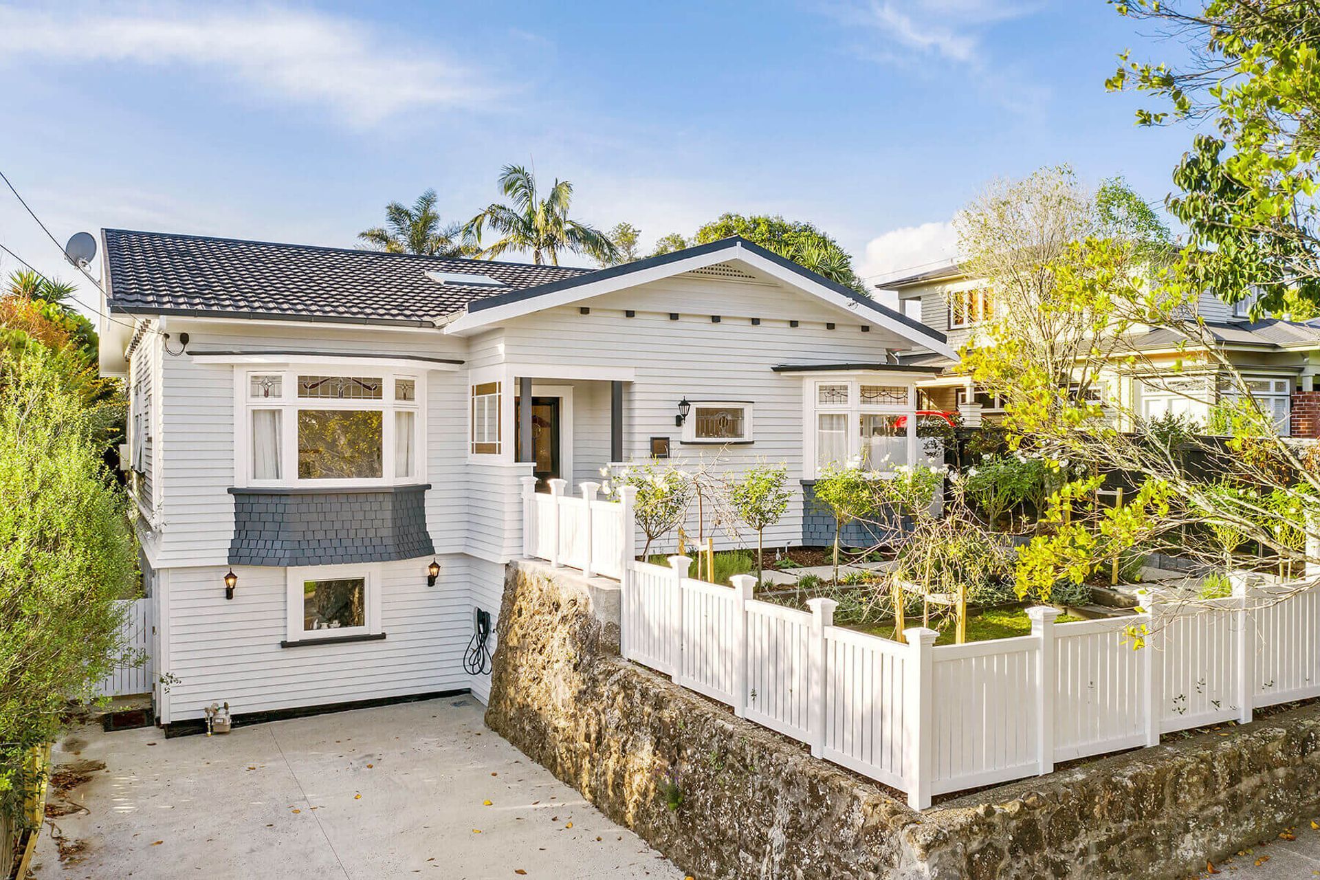New driveway, complete repaint of house. Landscaping and planting. Installation of electric car charger. New window in family room that replaced garage. New skylight.