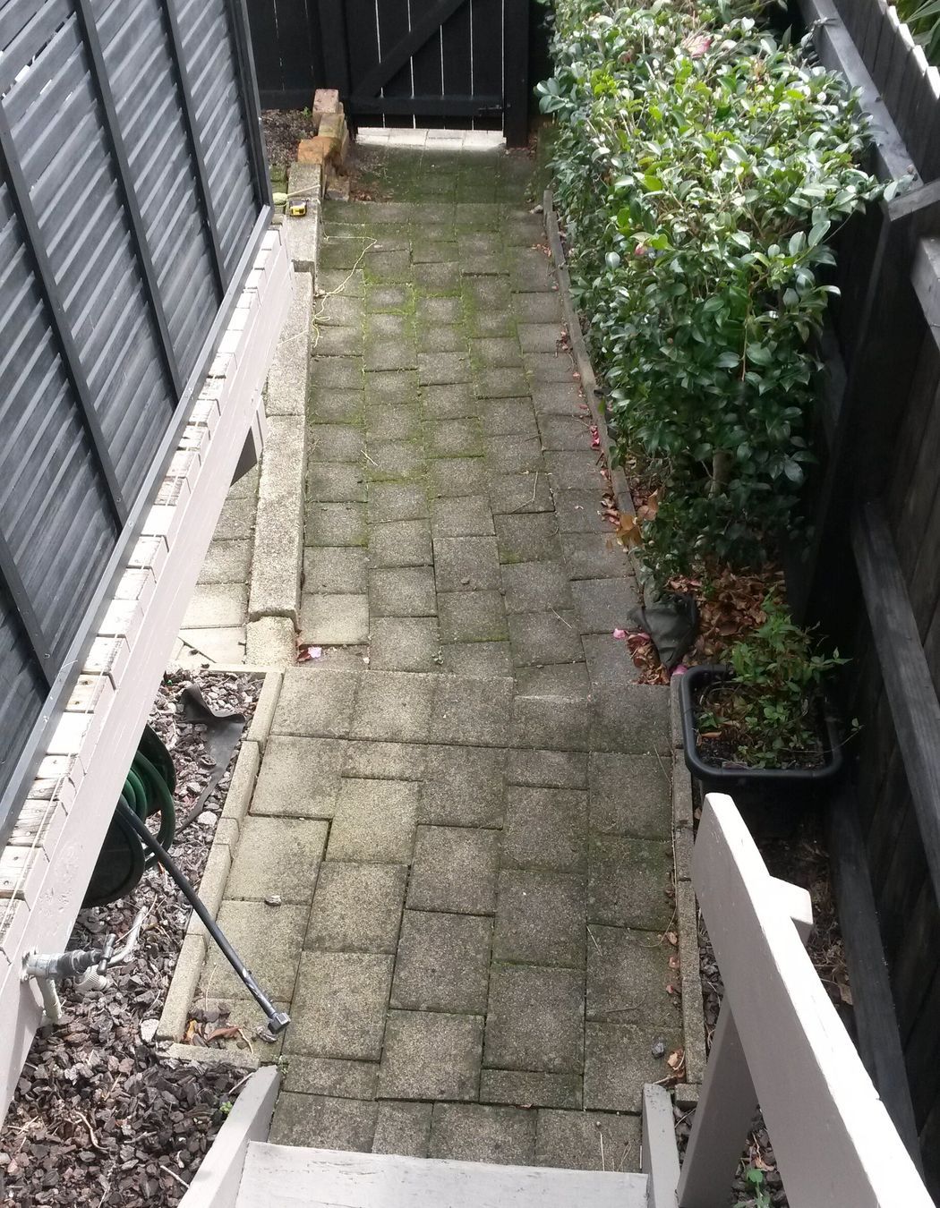 The old path and gardens were removed