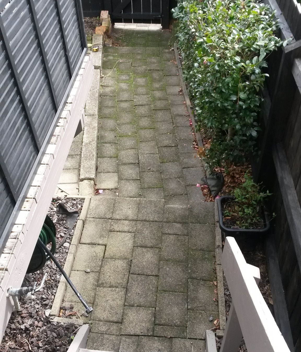 The old path and gardens were removed
