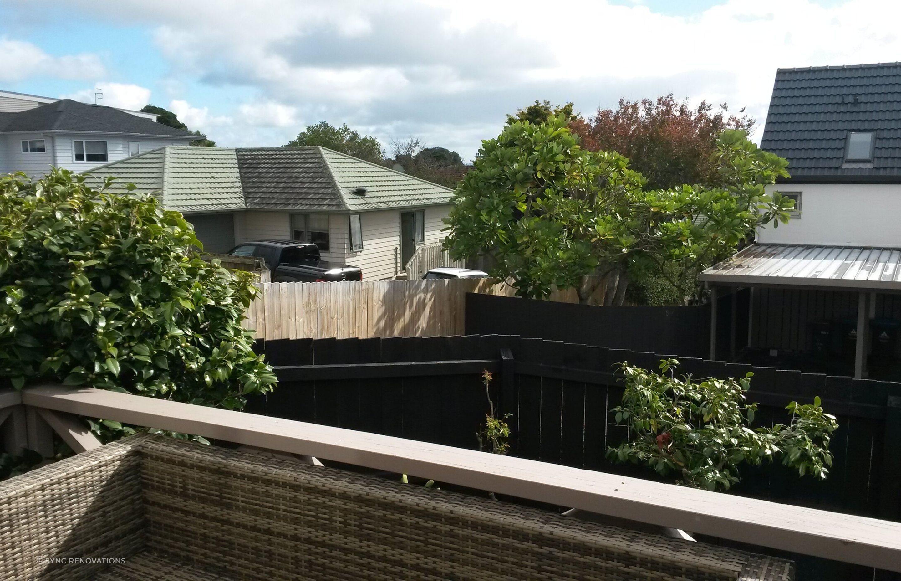 The space before had no privacy from the neighbours