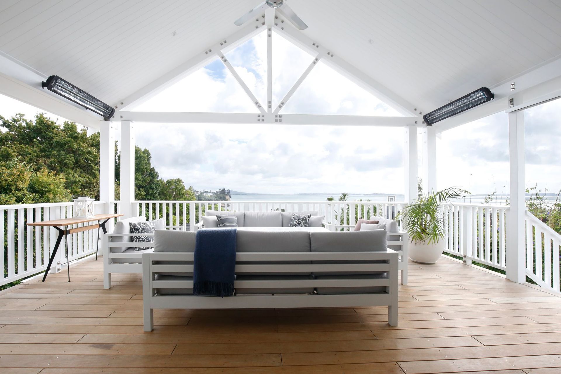 Outdoor living with an ocean view