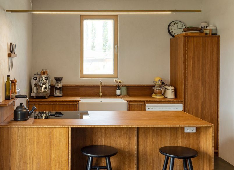 Passive House With Bamboo Kitchen
