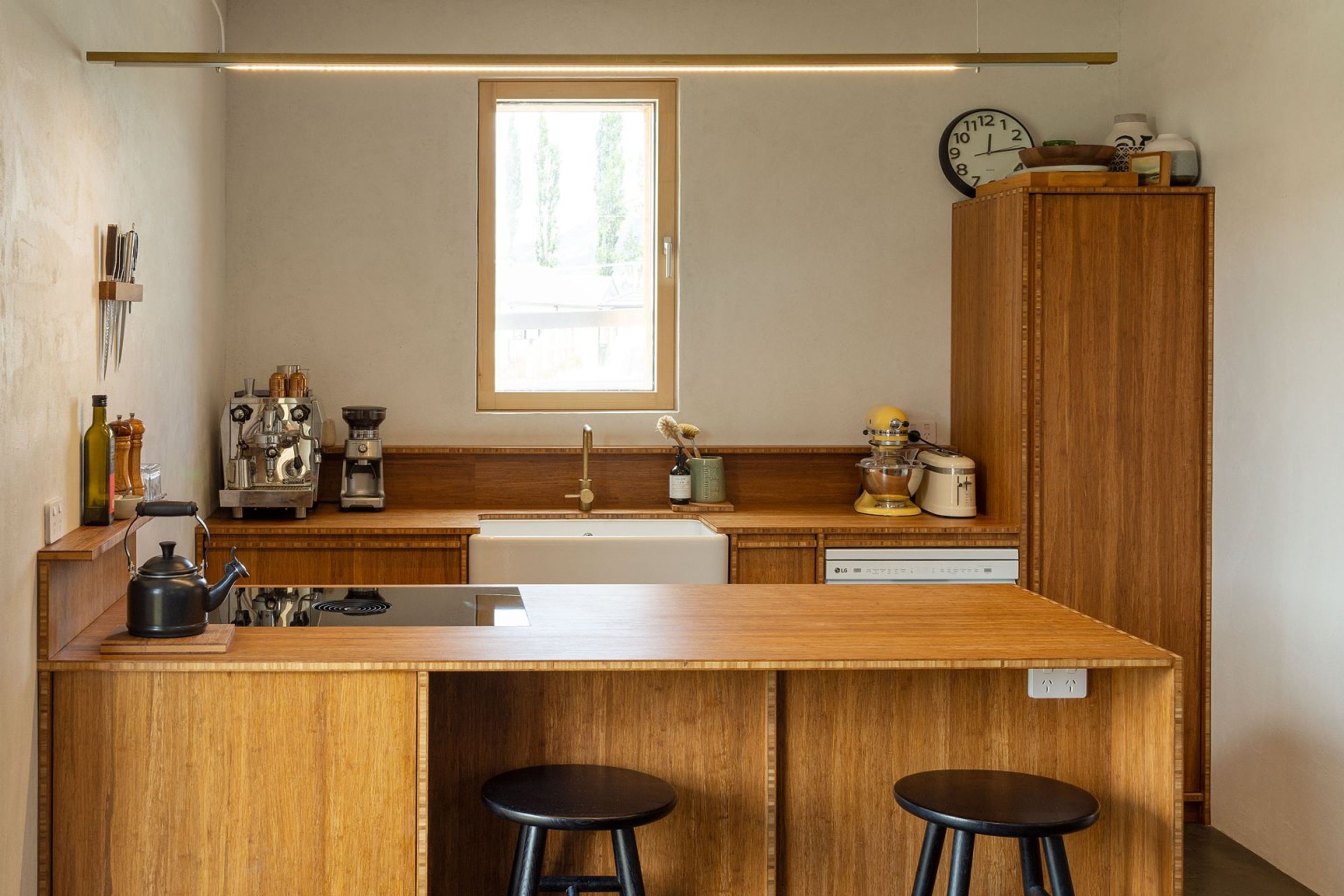 Passive House With Bamboo Kitchen