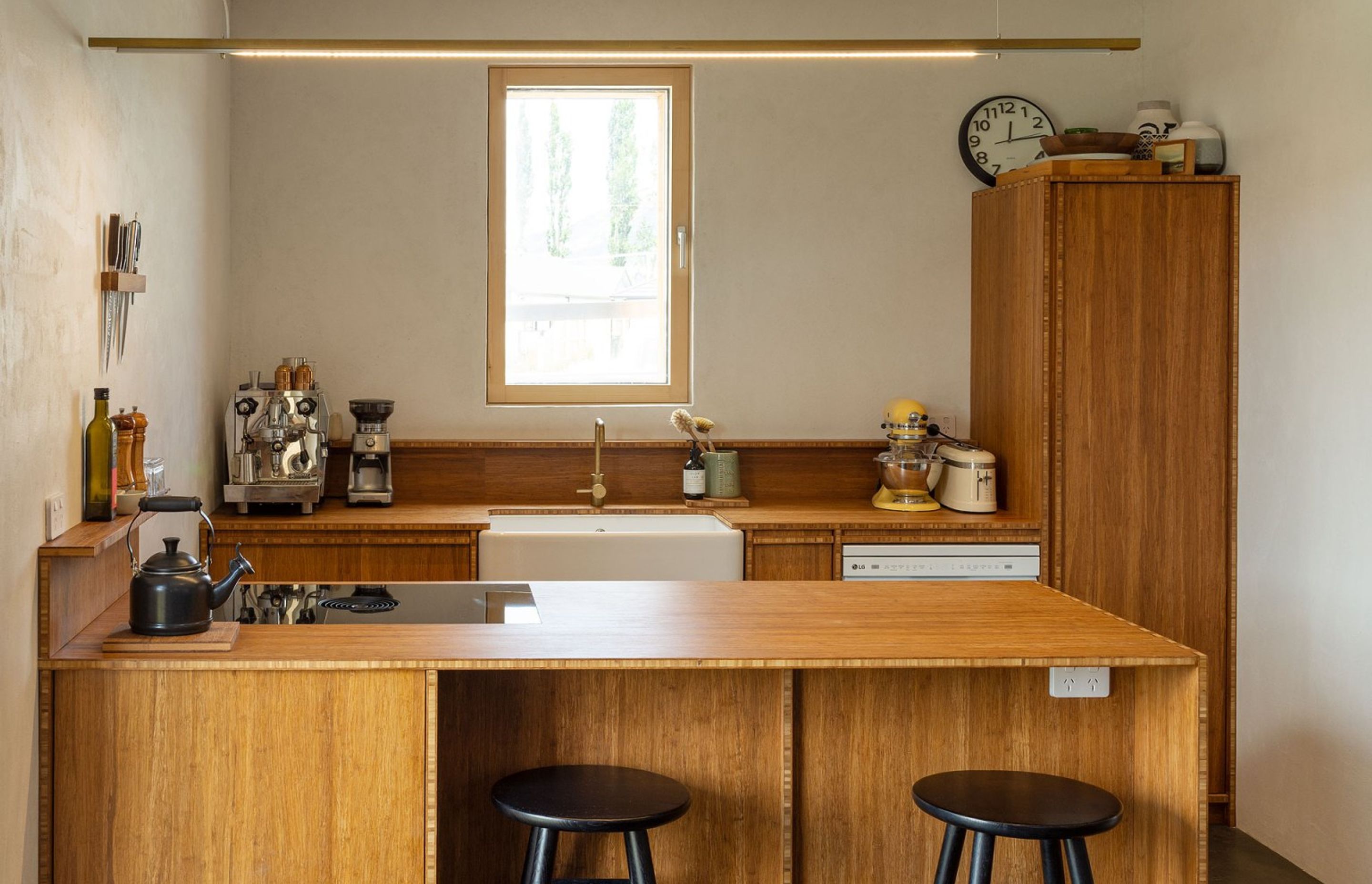 Passive House With Bamboo Kitchen