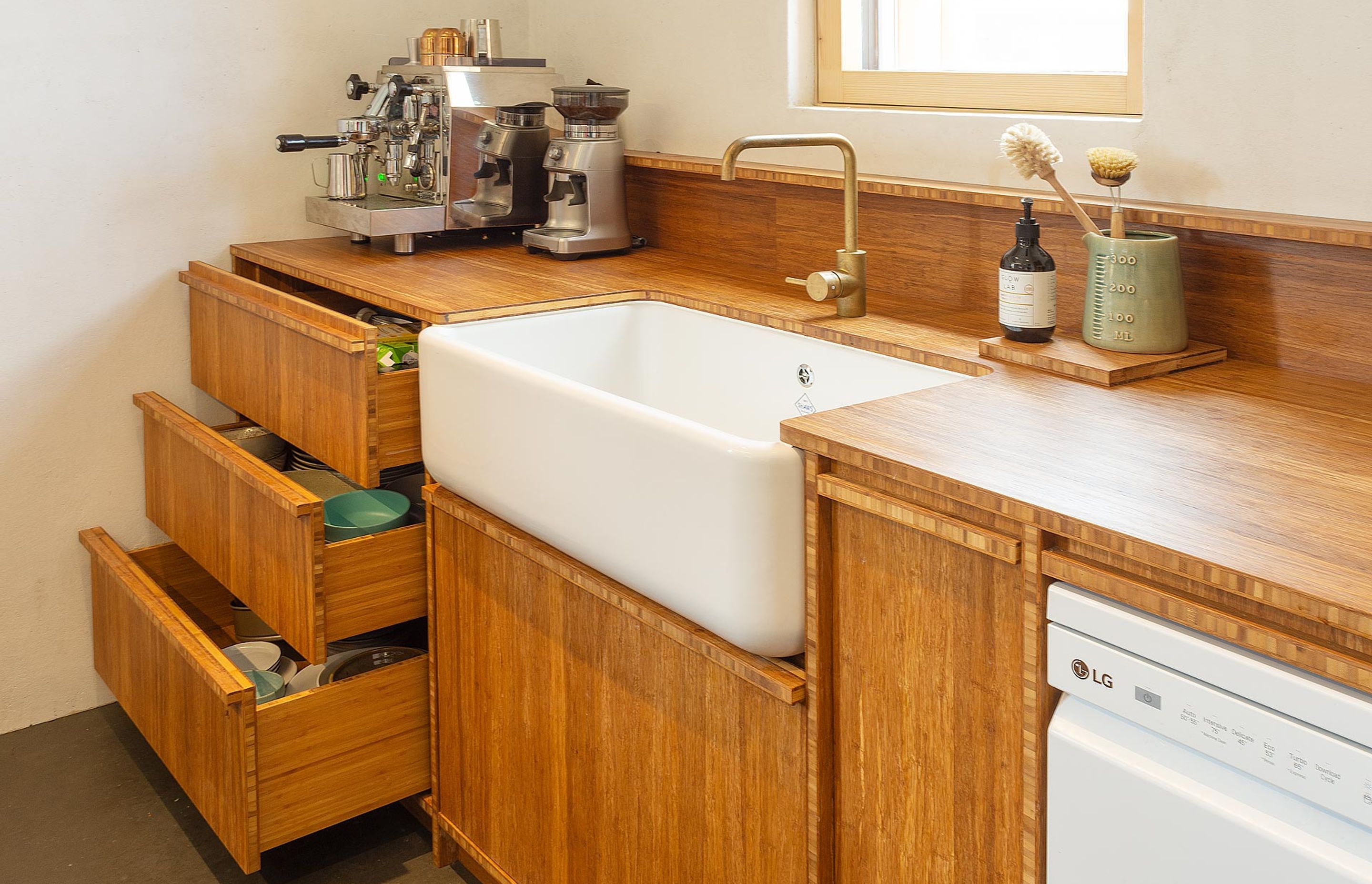 Passive House With Bamboo Kitchen