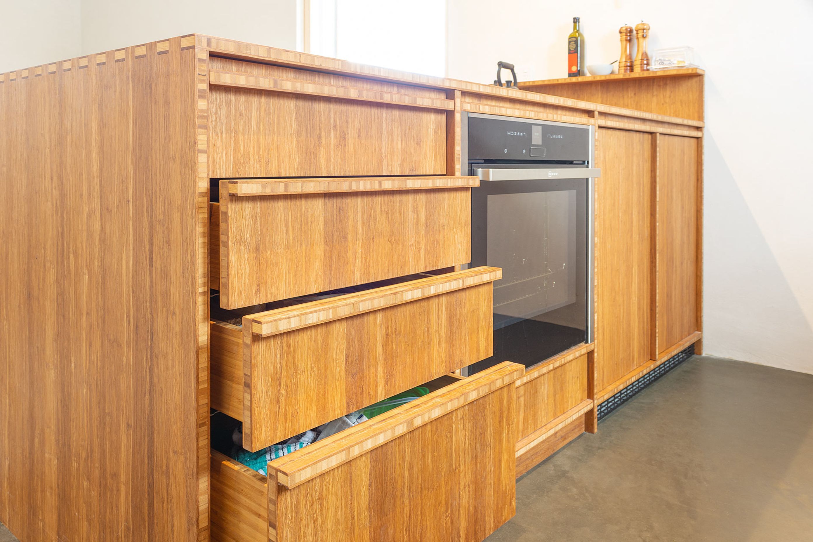 Passive House With Bamboo Kitchen