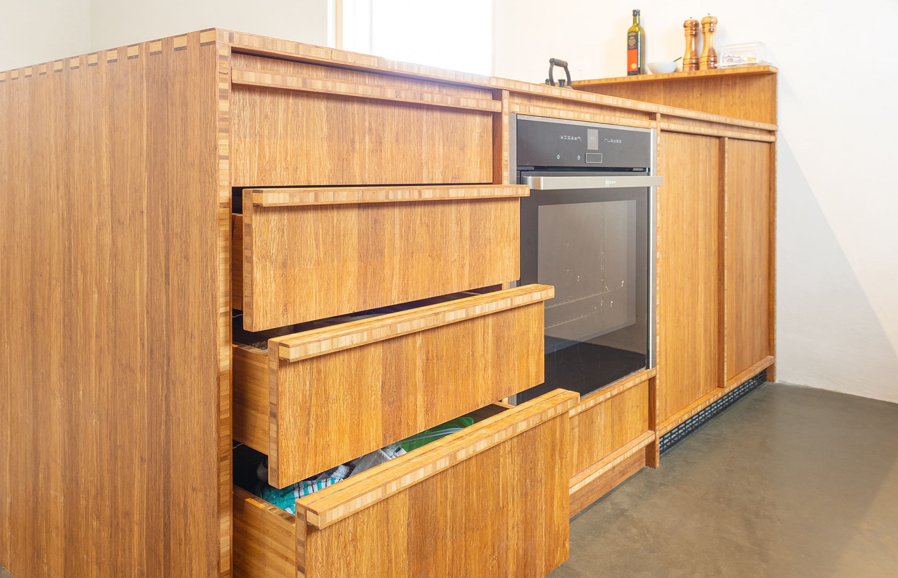 Passive House With Bamboo Kitchen