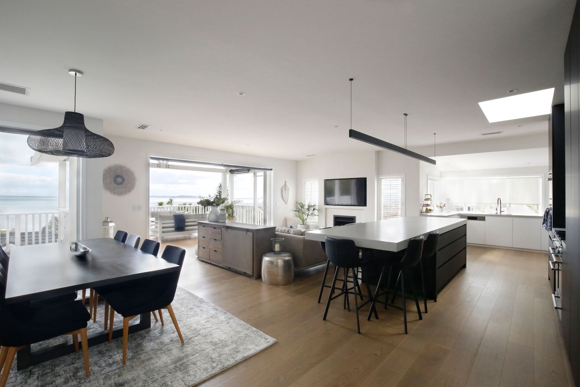 Kitchen, dining and living open-plan area