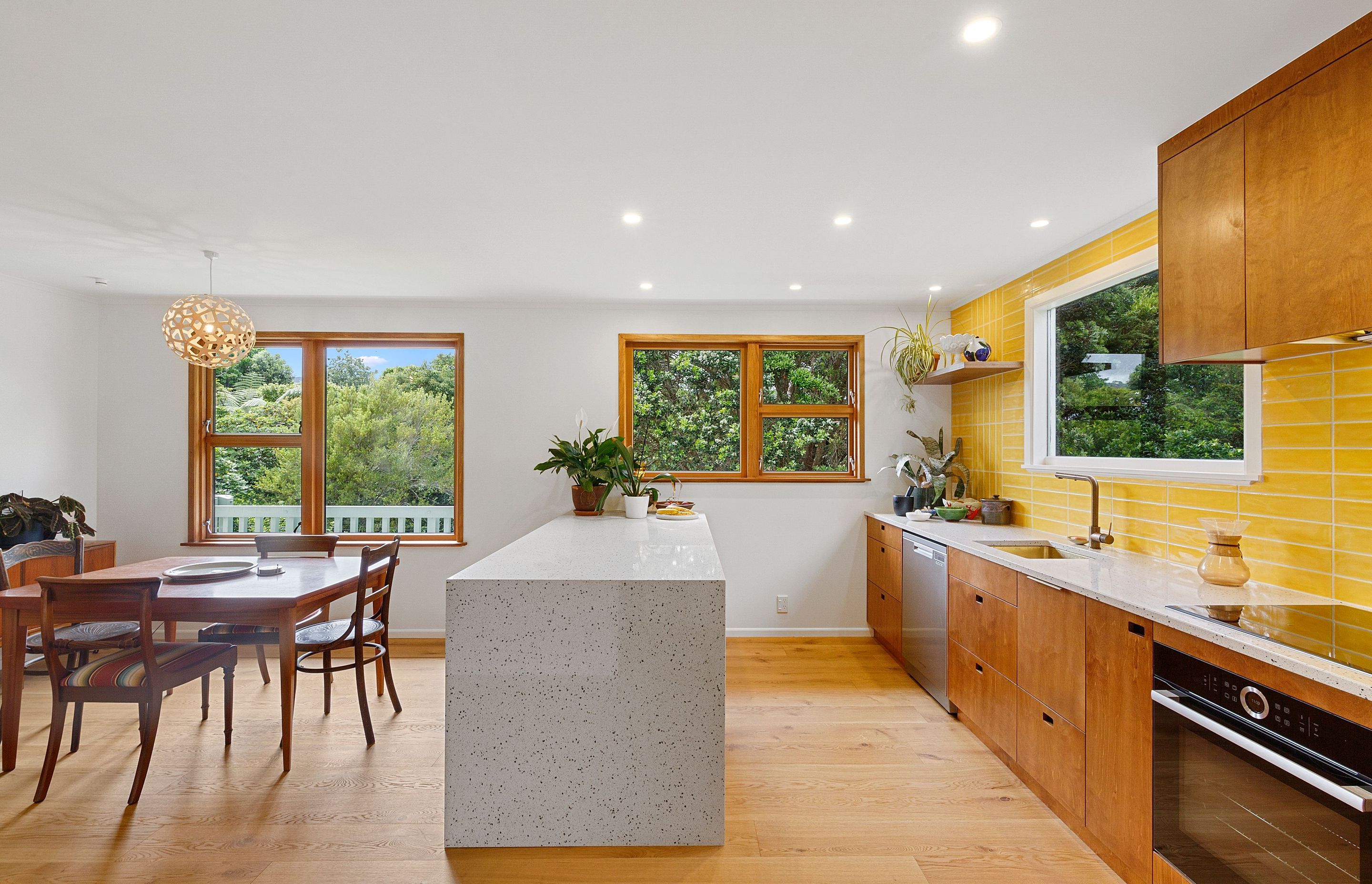 A Kitchen and Bathroom Renovation with 70s Influence