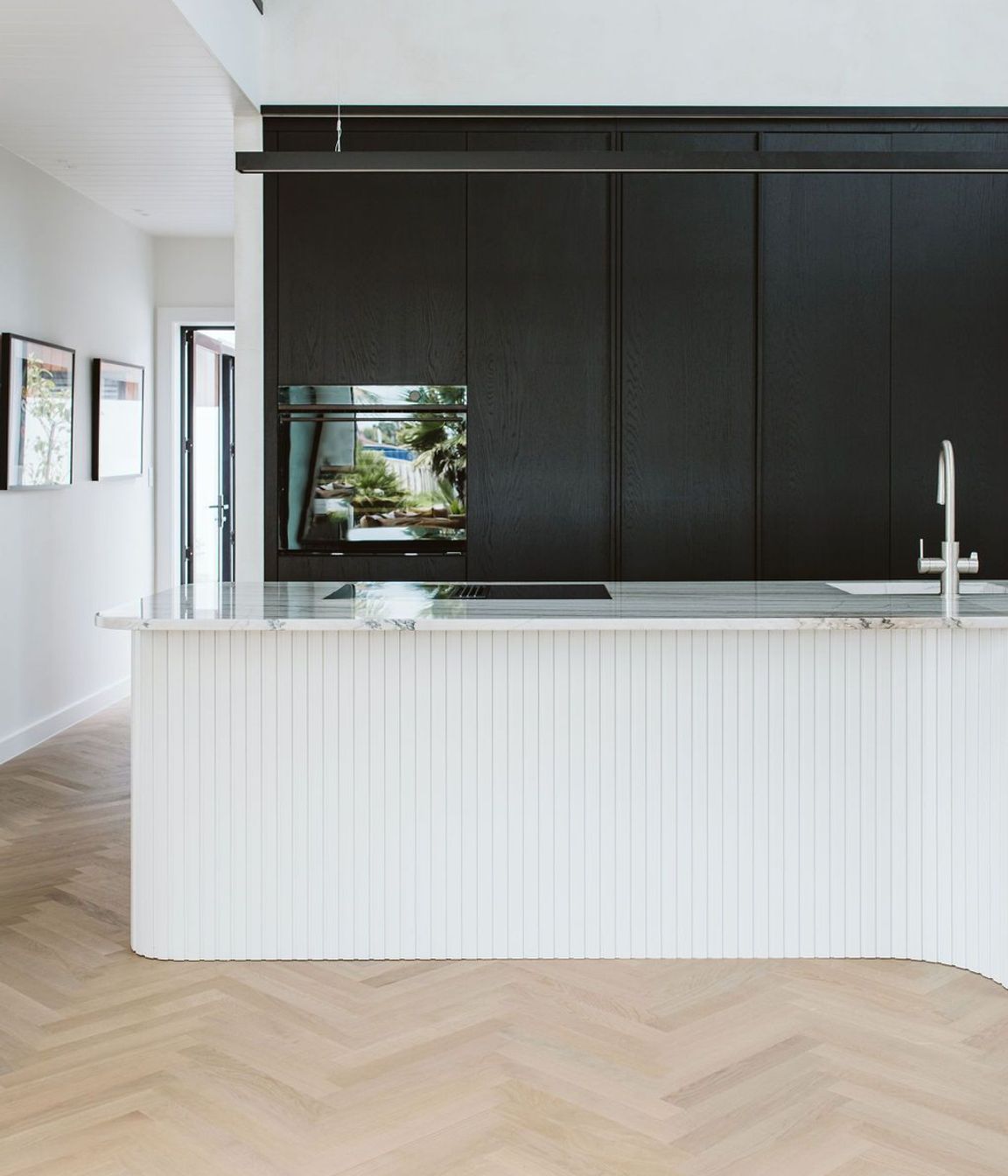 Niwi Residence - Timber Herringbone Flooring + Timber Veneer