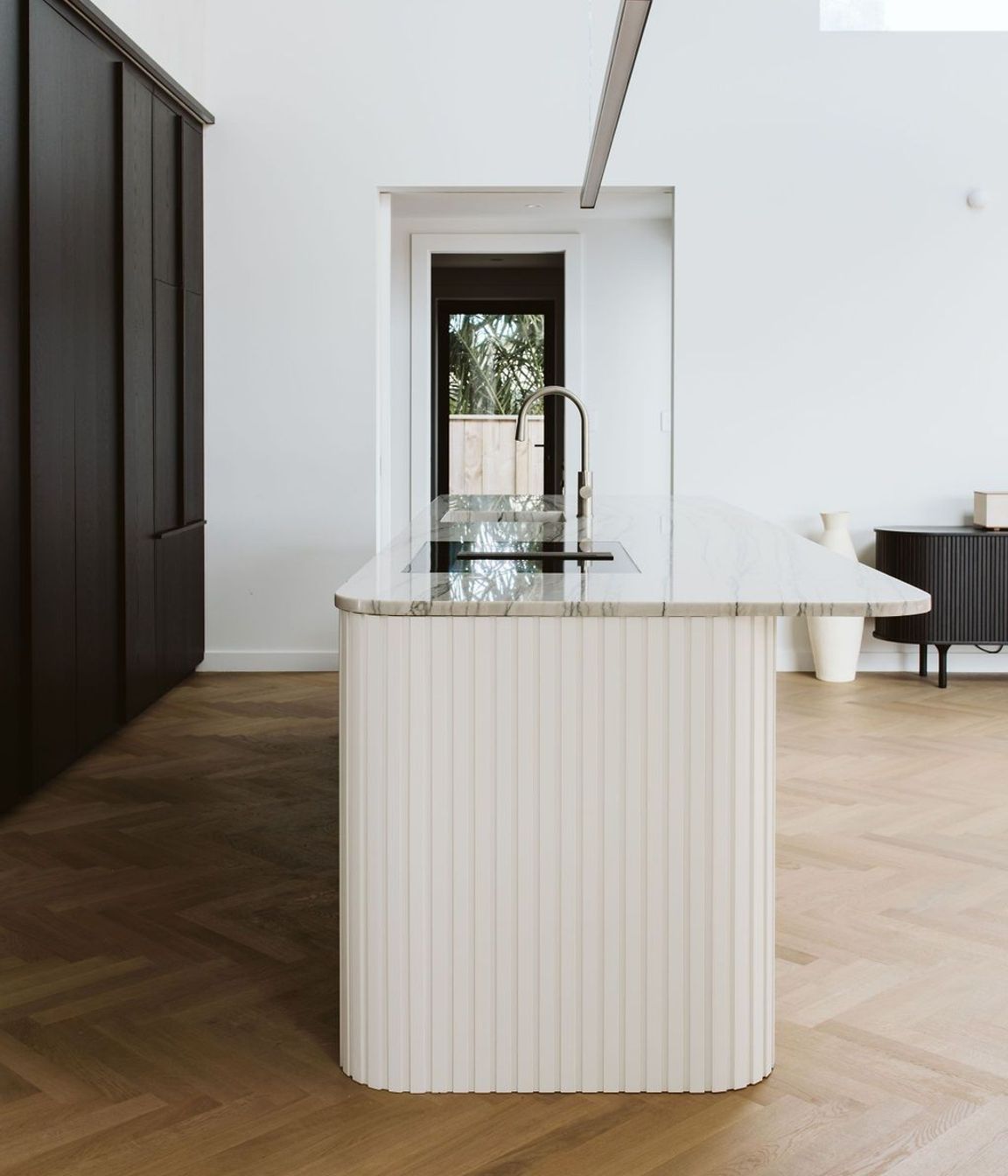Niwi Residence - Timber Herringbone Flooring + Timber Veneer