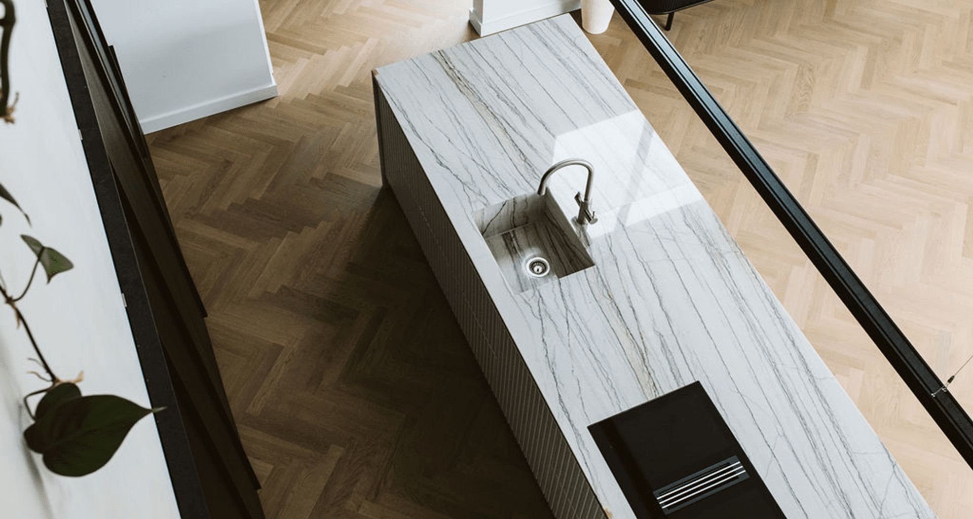 Niwi Residence - Timber Herringbone Flooring + Timber Veneer