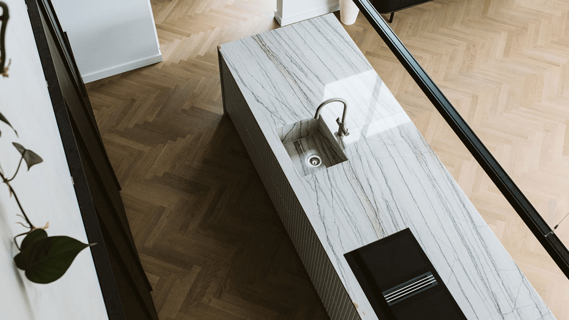 Niwi Residence - Timber Herringbone Flooring + Timber Veneer