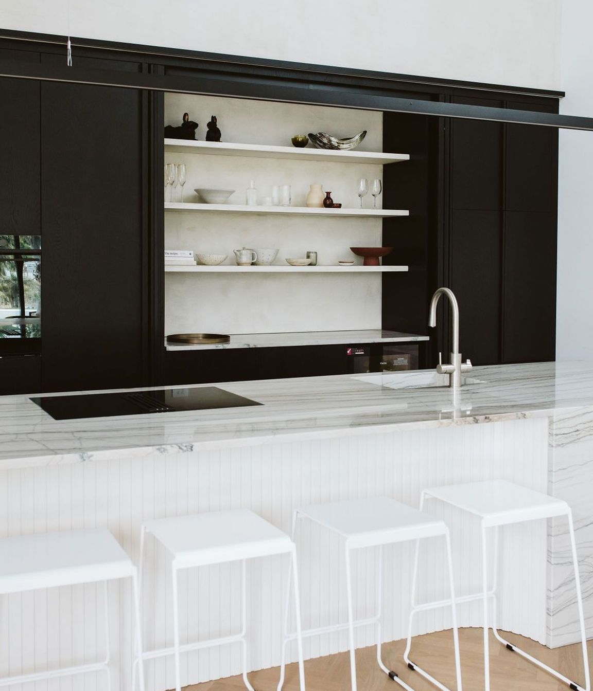Niwi Residence - Timber Herringbone Flooring + Timber Veneer