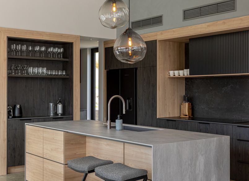 Gris Stone and Burnished Metal