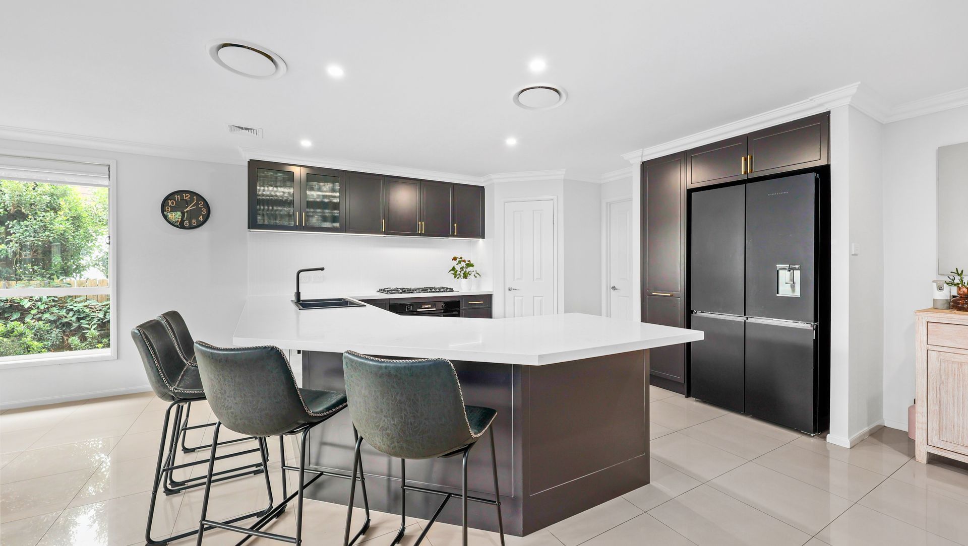 Glenhaven hampton style black kitchen banner