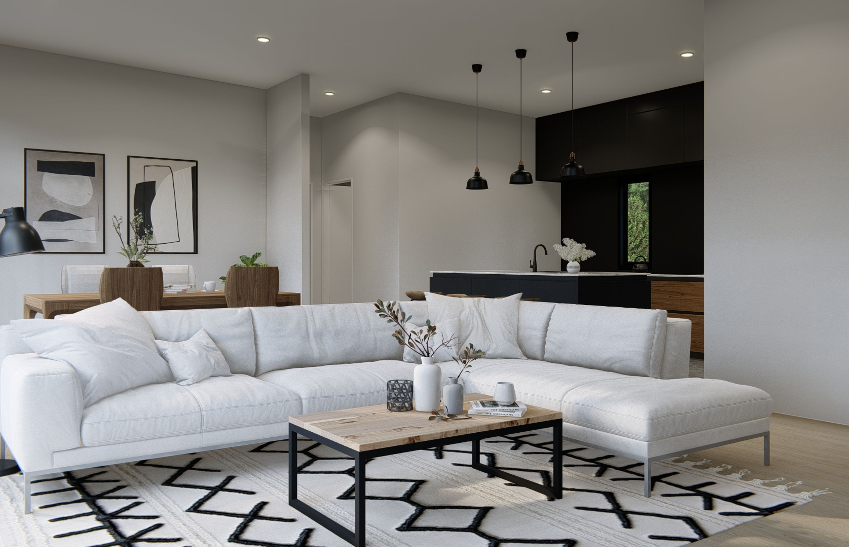 Living and Kitchen - Bayview Auckland Project