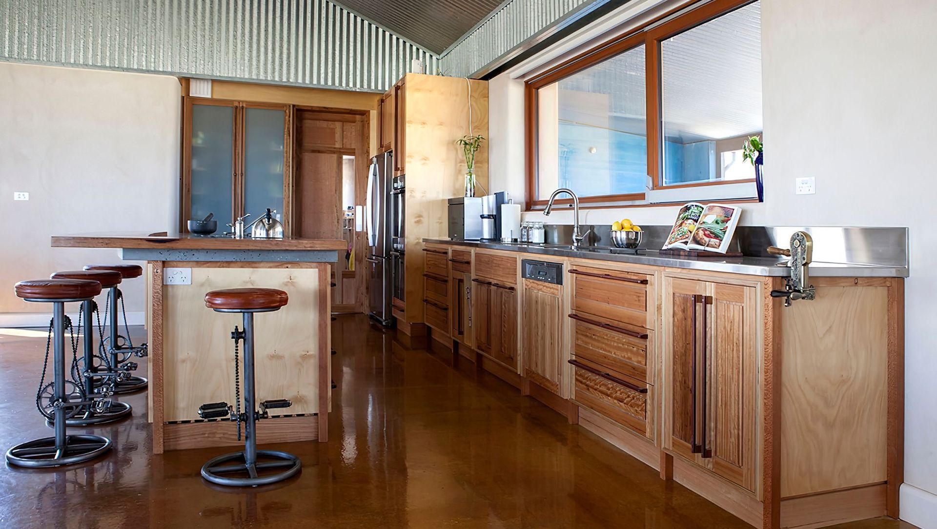 Recycled Timber, Plywood & Concrete Kitchen banner