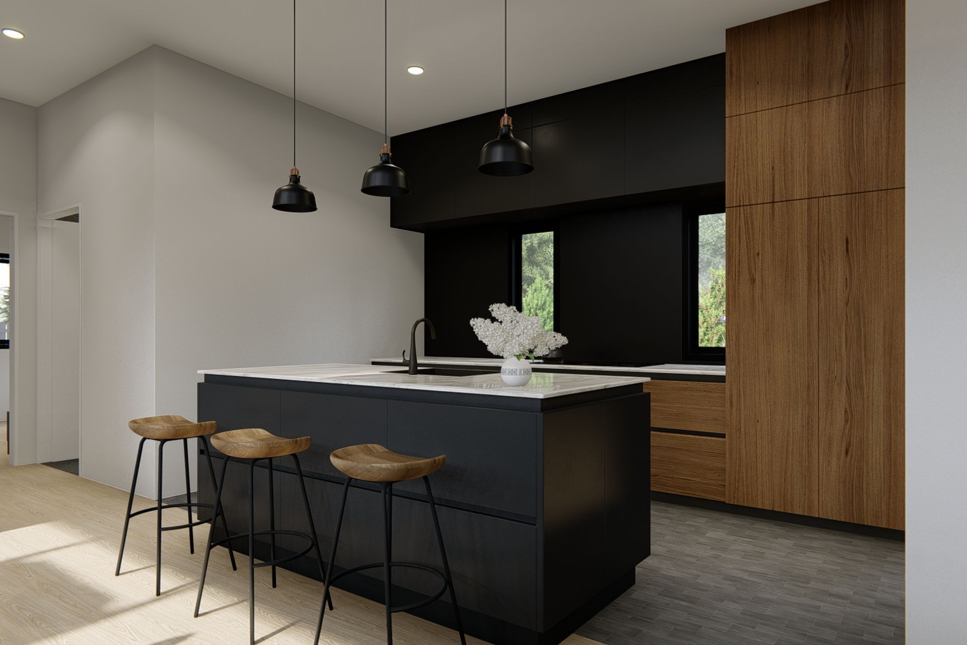Living and Kitchen - Bayview Auckland Project