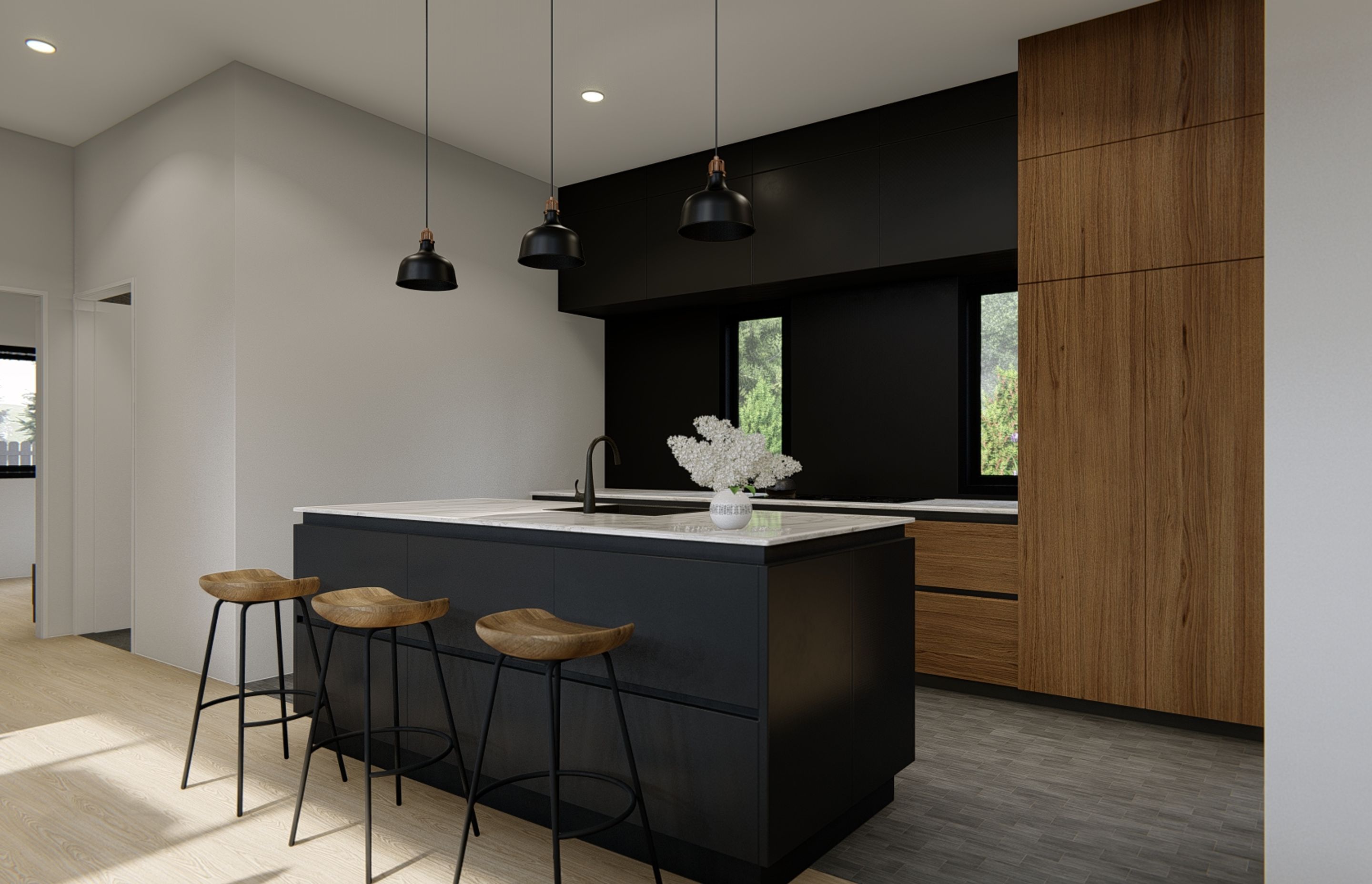 Living and Kitchen - Bayview Auckland Project