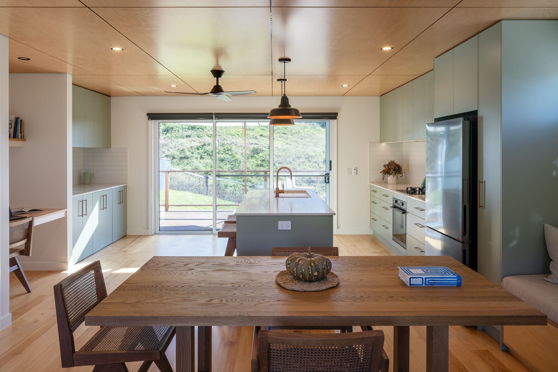 A flexible floor plan is designed to purposely adapt for fluid occupant capacity and usage.