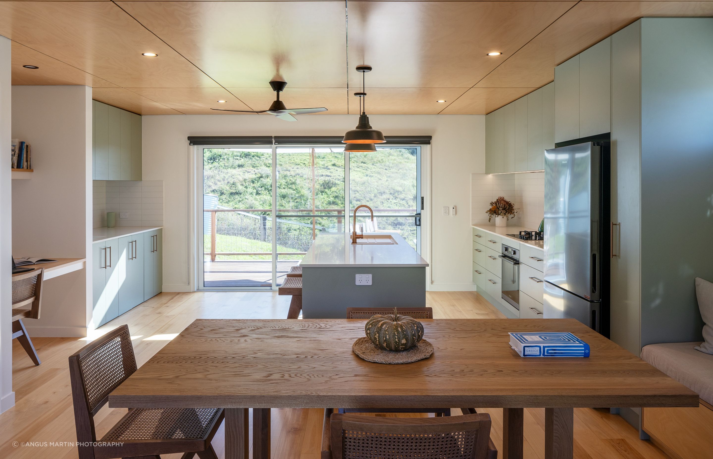 A flexible floor plan is designed to purposely adapt for fluid occupant capacity and usage.