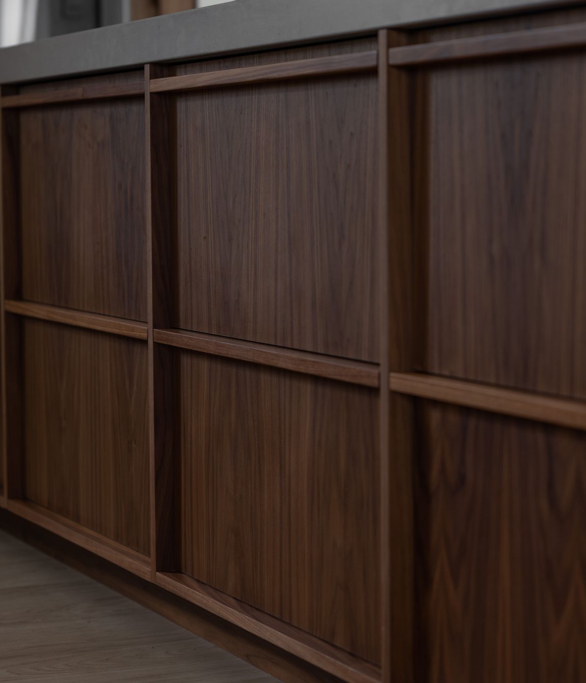 Prime Veneer, American Walnut Crown Cut. Design by Trudi Rabitte from Rabitte Joinery.