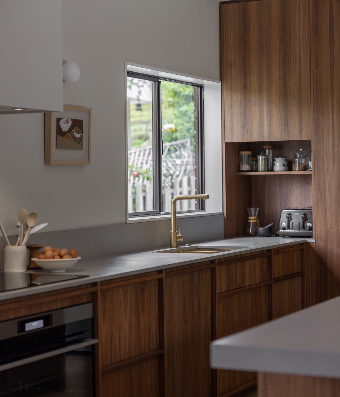 Prime Veneer, American Walnut Crown Cut. Design by Trudi Rabitte from Rabitte Joinery.