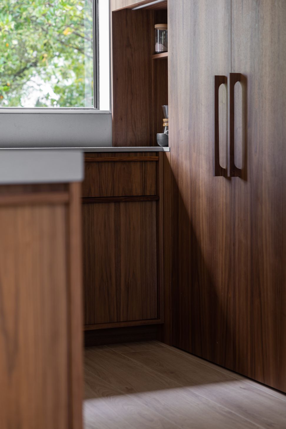 Prime Veneer, American Walnut Crown Cut. Design by Trudi Rabitte from Rabitte Joinery.