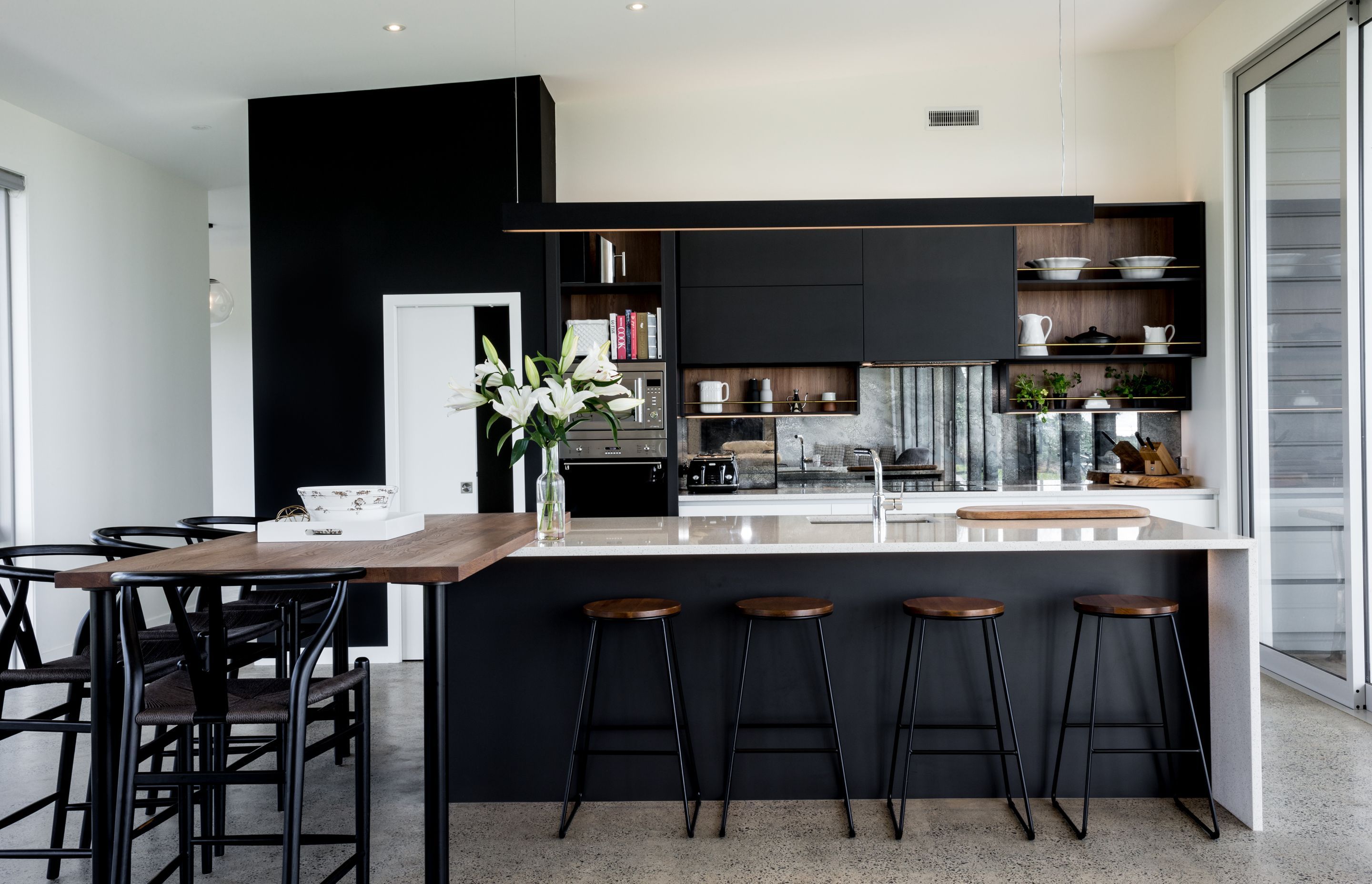 Bestwood Melamine, Carbon & Southern Oak. Design by Sophia Cole, Yellowfox.