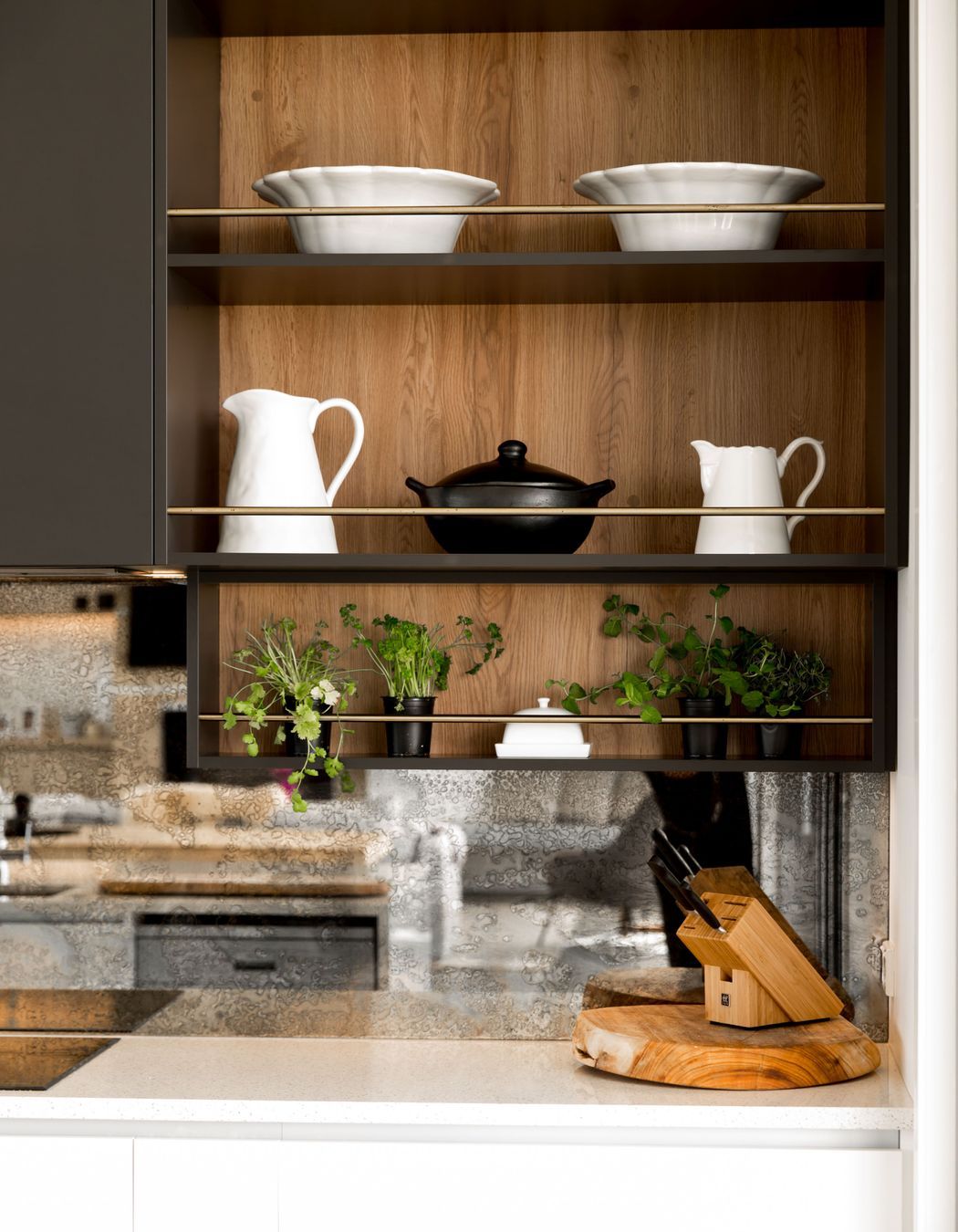 Bestwood Melamine, Carbon &amp; Southern Oak. Design by Sophia Cole, Yellowfox.