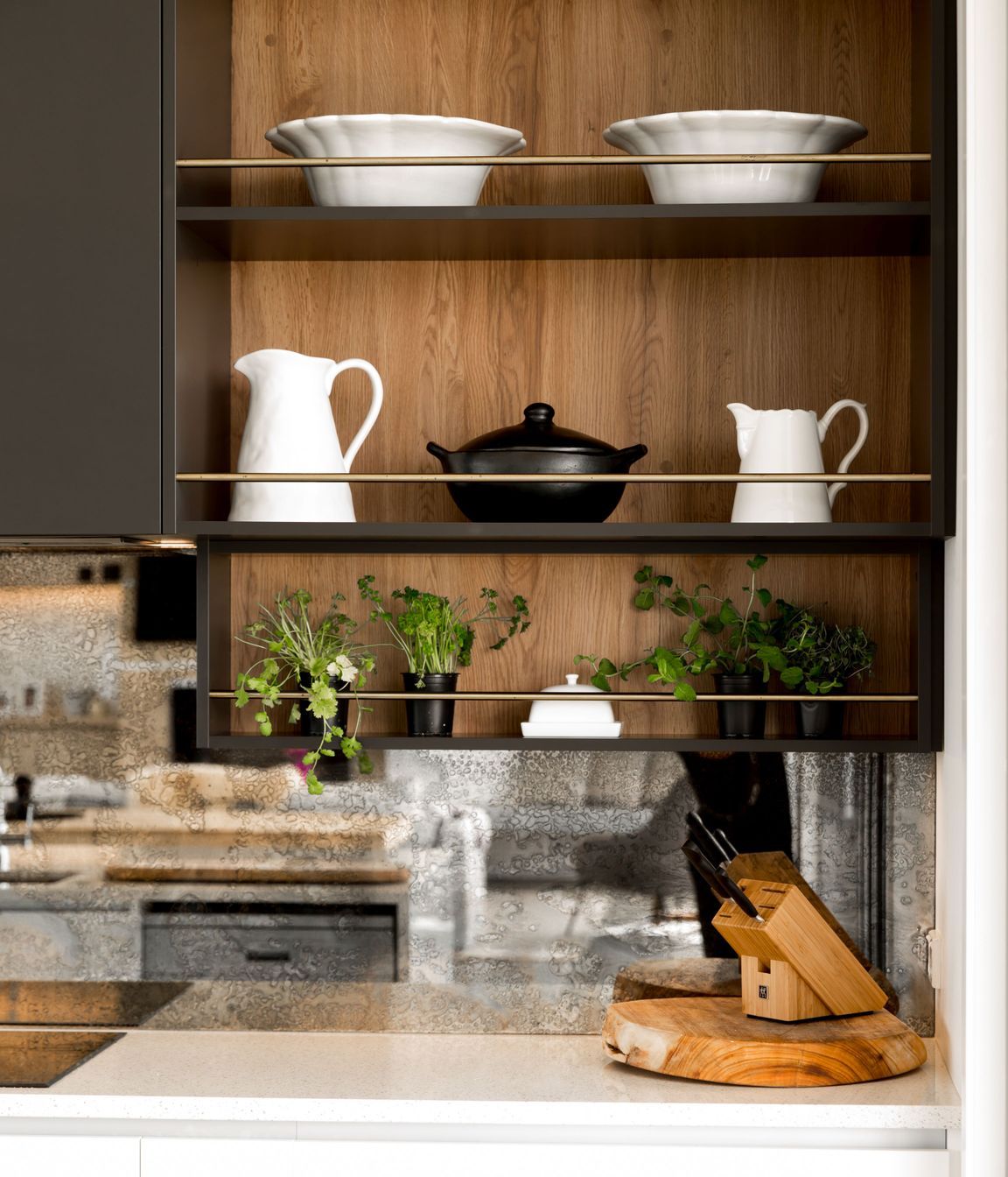 Bestwood Melamine, Carbon &amp; Southern Oak. Design by Sophia Cole, Yellowfox.