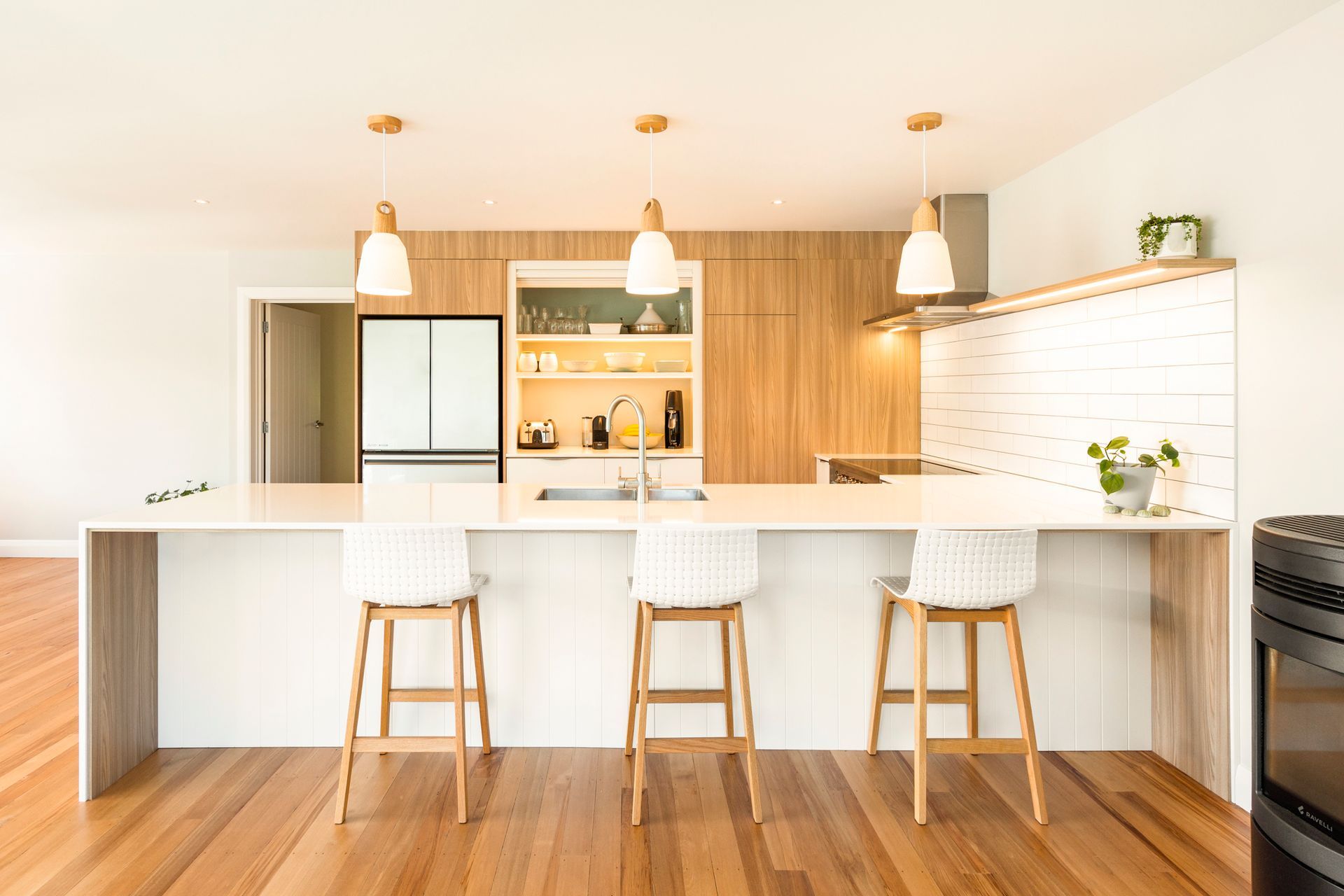 Bestwood Melamine, Vintage Ash in Timberland Finish. Design by Fiona Vidar, Cooper Webley Ltd.