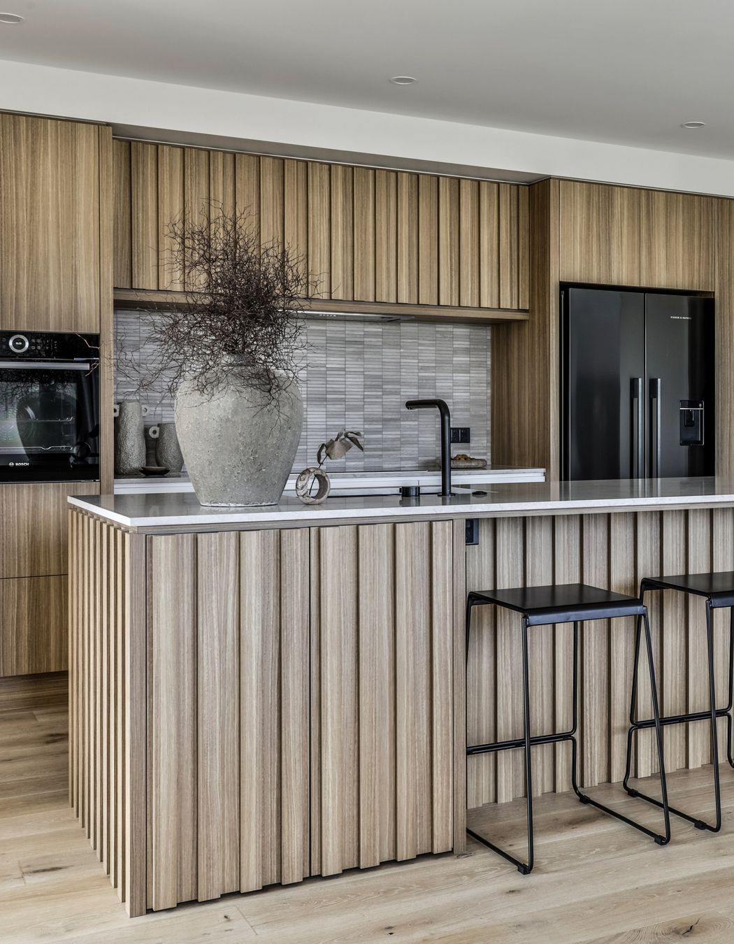 Bestwood Simply Eucalyptus. Design by Michael Murray Studio. Joinery by Kitchen Inspirations.