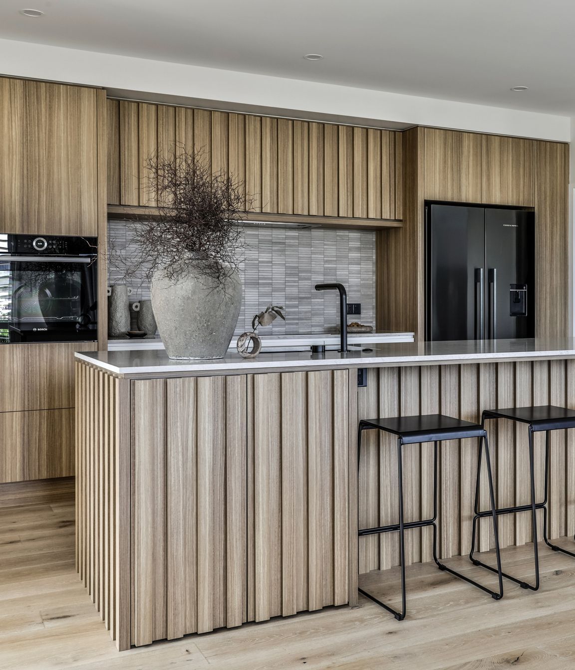 Bestwood Simply Eucalyptus. Design by Michael Murray Studio. Joinery by Kitchen Inspirations.