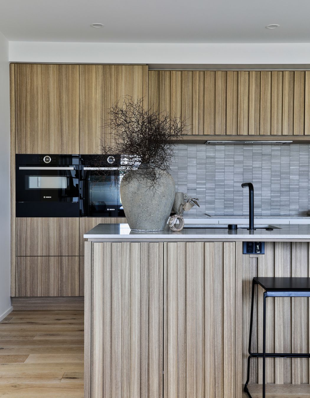 Bestwood Simply Eucalyptus. Design by Michael Murray Studio. Joinery by Kitchen Inspirations.