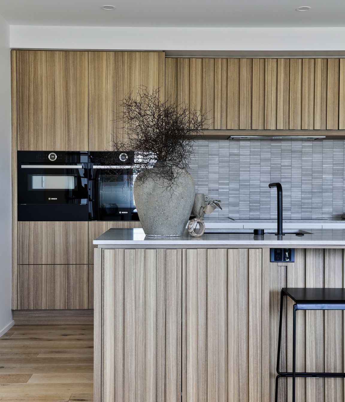 Bestwood Simply Eucalyptus. Design by Michael Murray Studio. Joinery by Kitchen Inspirations.
