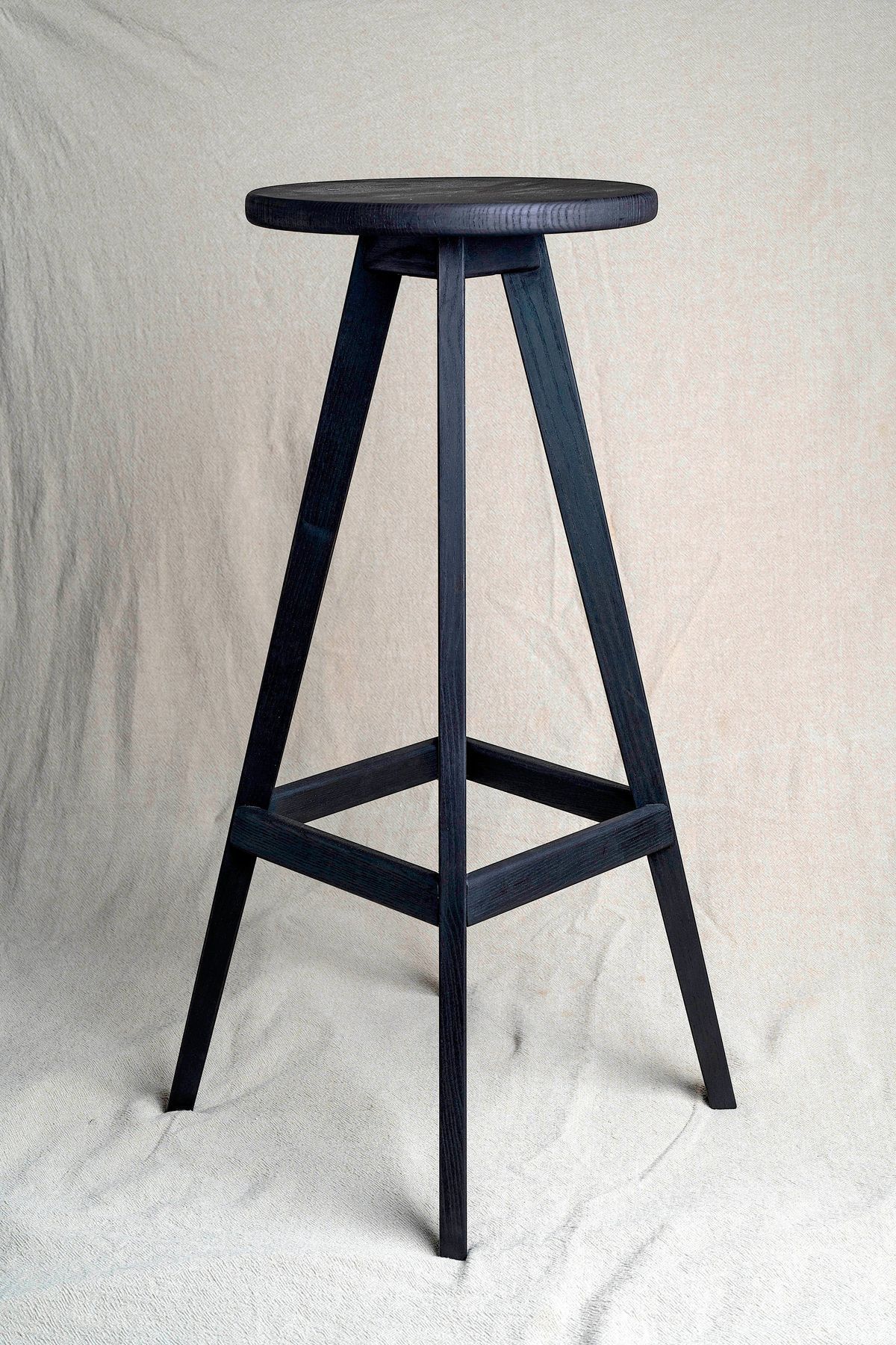 Copenhagen Barstool in Ash - Black stain