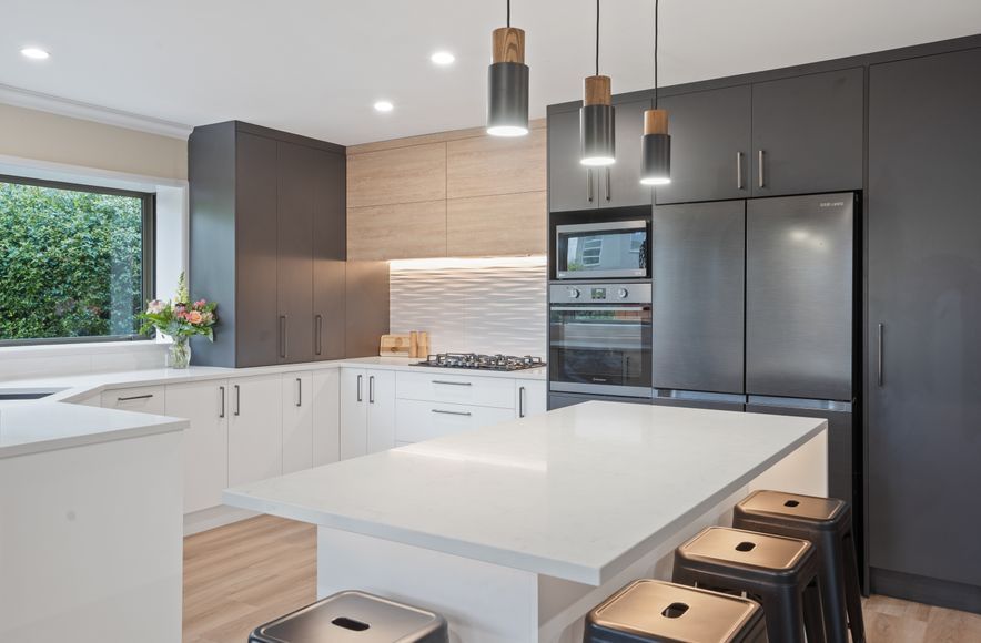 Contemporary Touchtex ZeroLine Kitchen - Burnside