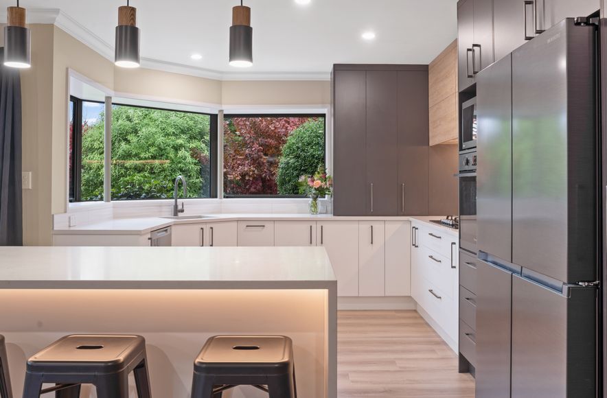 Contemporary Touchtex ZeroLine Kitchen - Burnside
