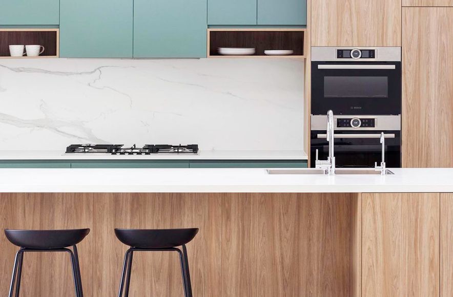 Modern Timber Grain Kitchen, Gladesville