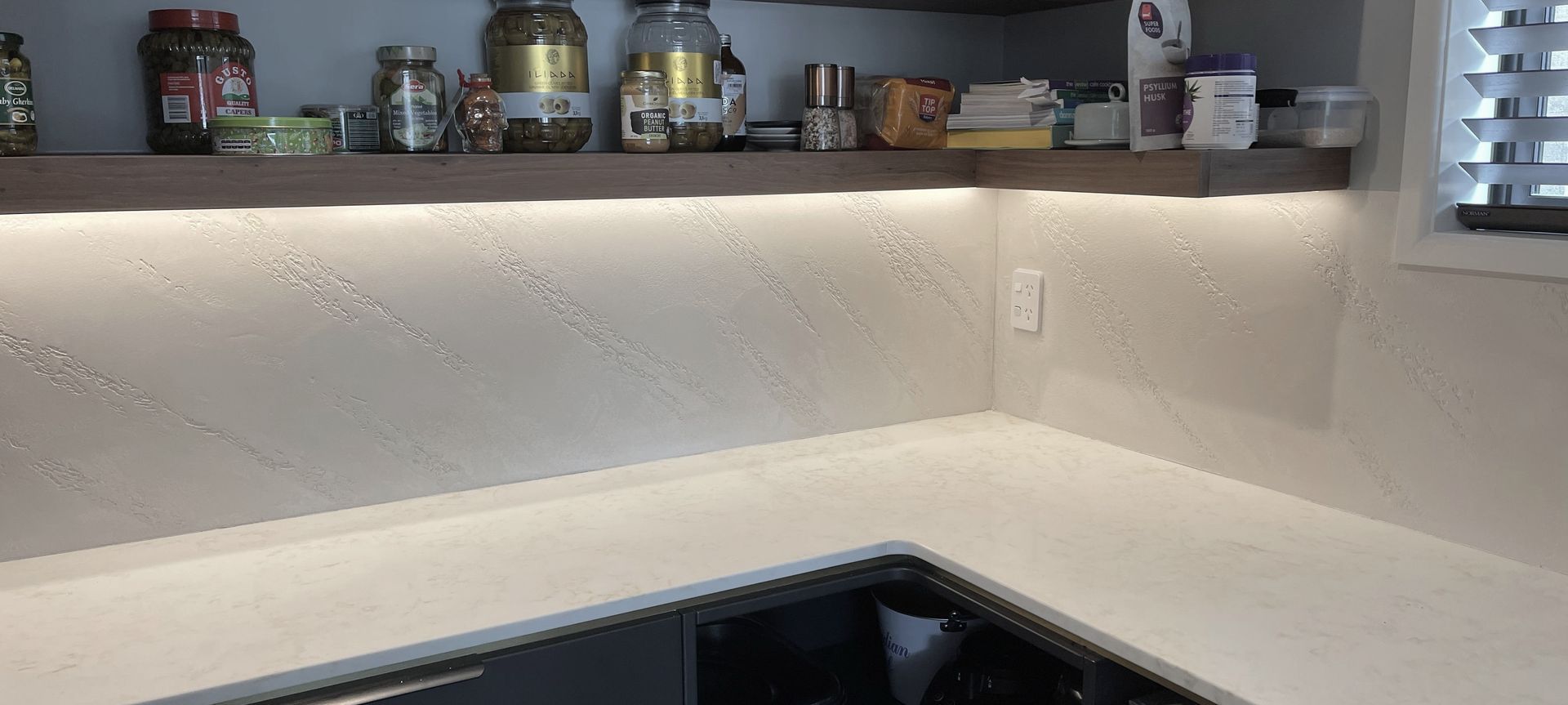 Kitchen and Scullery splashback, Split Stone banner