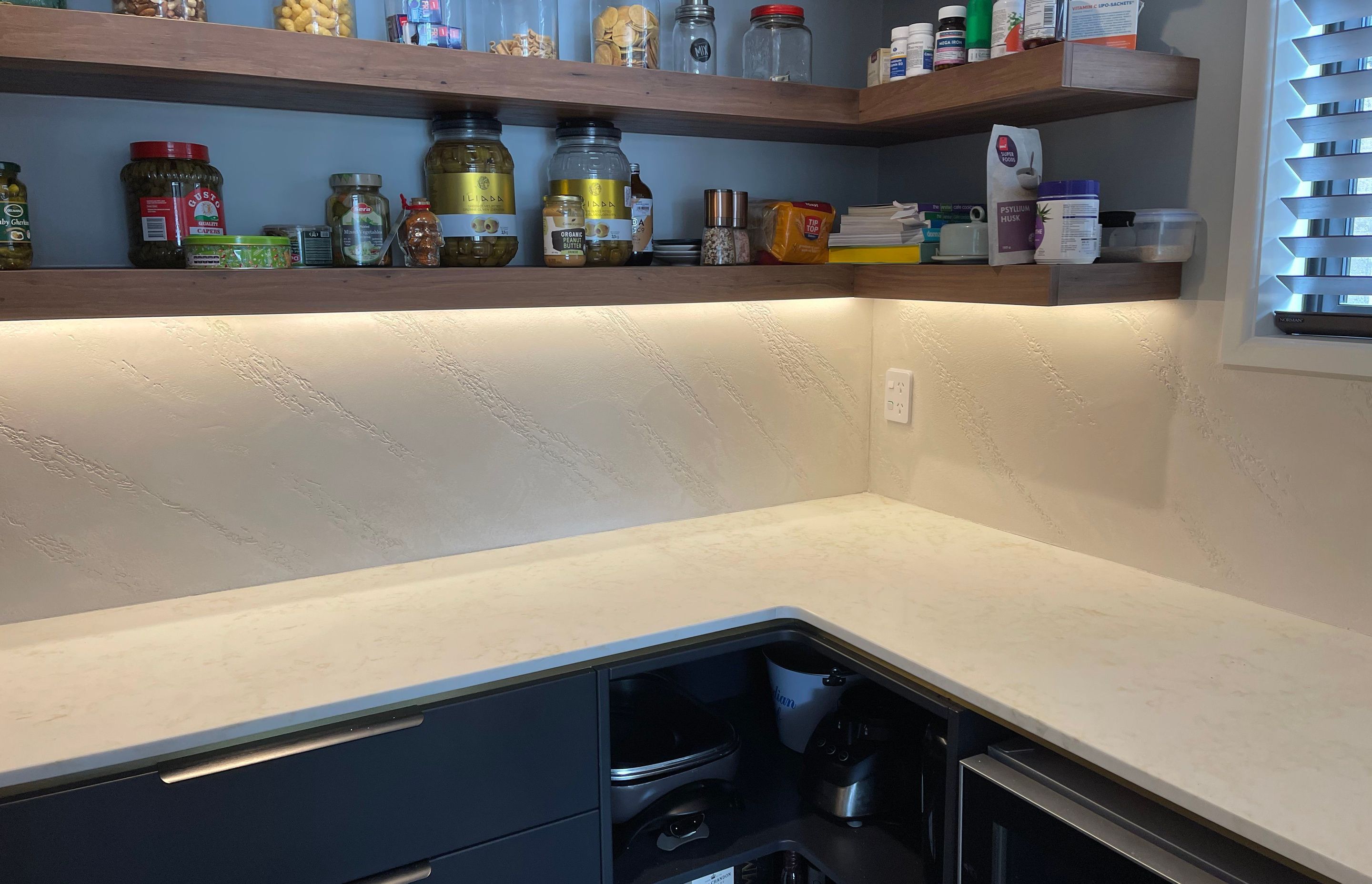 Kitchen and Scullery splashback, Split Stone