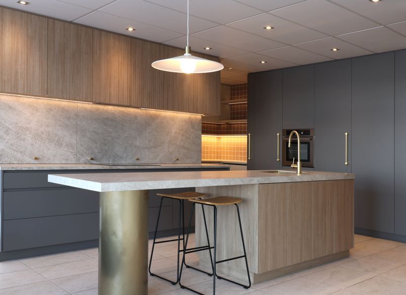 Showroom Kitchen by Fluid Interiors — Bespoke Design Meets Modern Functionality