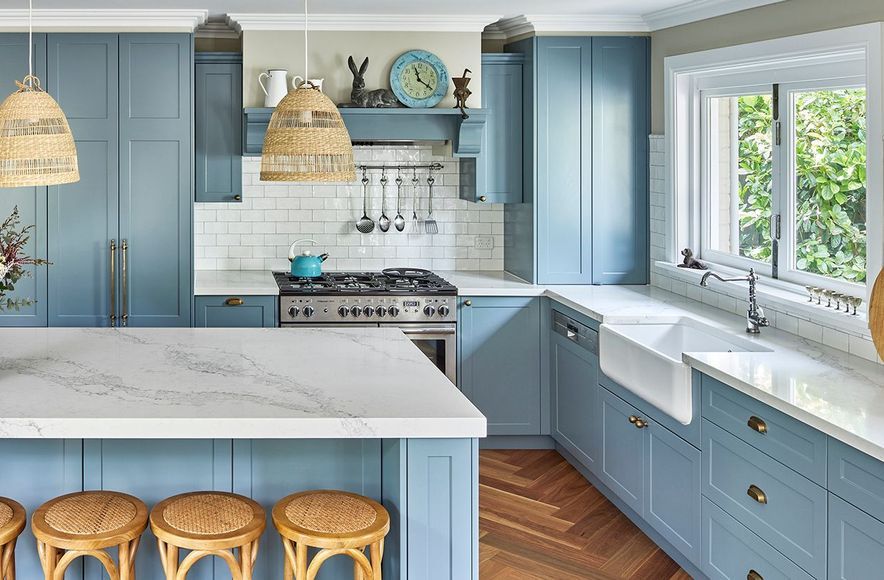 Classic Ice Blue Shaker Kitchen – Riverview