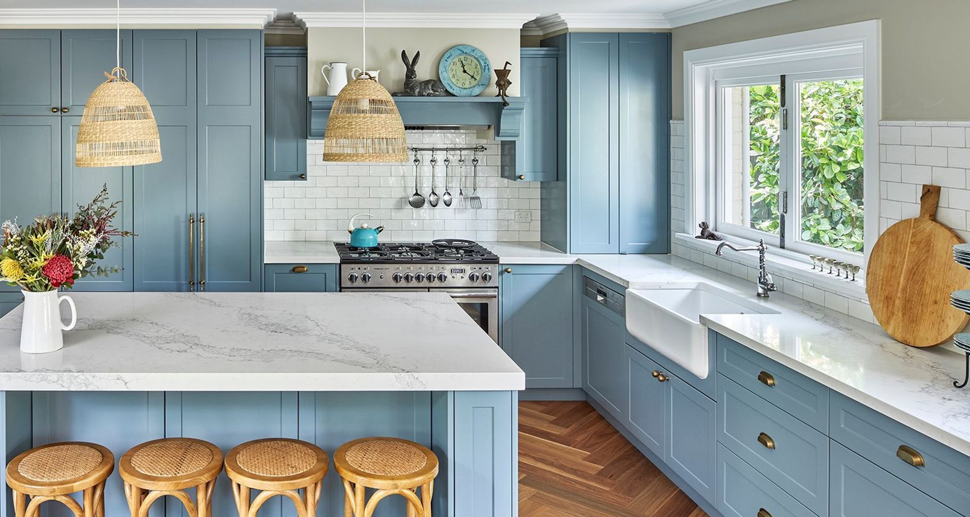 Classic Ice Blue Shaker Kitchen – Riverview banner